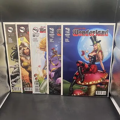 Lot 5 Grimm Fairy Tales Wonderland #’s: 15A 16A 17C 18A & 19A. Zenescope. (A34) • $21.99