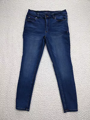 Tahari Womens Size 8 29 Blue Jeans Skinny Mid Rise Dark Wash • $11.94