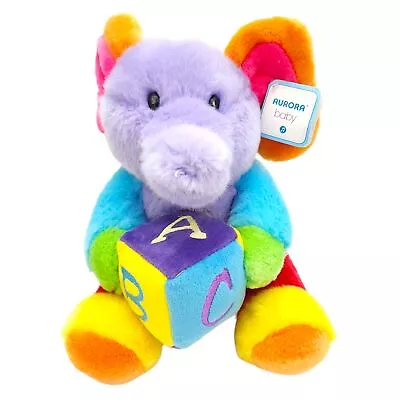 Aurora Baby ABC Musical Elephant Plush Stuffed Animal Sings ABCs  NEW 9  • $23.51