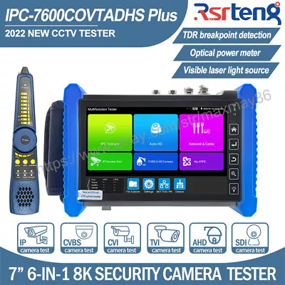 Rsrteng 8K IP CCTV Camera Monitor Tester 4K AHD CVI TVI SDI VGA HDMI TDR OPM VLS • $533.92