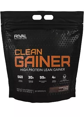 Rivalus Clean Gainer - Chocolate Fudge 10 Pound (Pack Of 1)  • $75