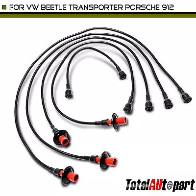 5x Spark Plug Wire Sets For Porsche 912 Volkswagen Beetle Campmobile Thing 1.6L • $31.99