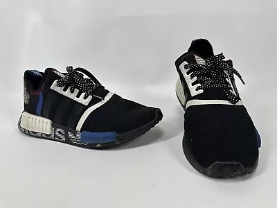 Adidas Shoes Men's 8 NMD R1 Transmission Pack Black/Blue 3 Stripes Germany • $39.99