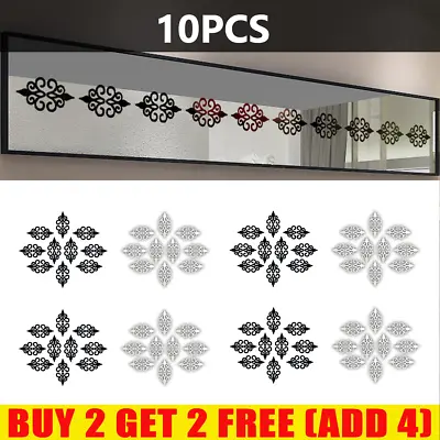 10× 3D Mirror Flower Self Adhesive Art Decal Wall Sticker Acrylic Home Decor • £3.13