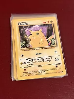 Pokémon TCG Pikachu Base Set 58/102 • $10