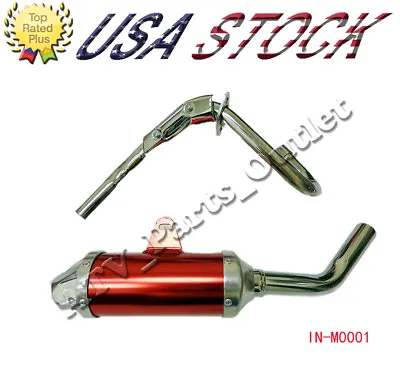 RED Exhaust Pipe Muffler Dirt Pit Bike Twin Spar Perimeter BBR Style Frame • $49.90