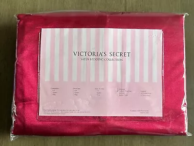 Victoria's Secret SATIN BEDDING COLLECTION Red Standard Pillow Sham NEW • $32