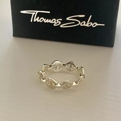 Thomas Sabo Chain Link Ring .925 Sterling Silver Ring Size 0. • $135.40