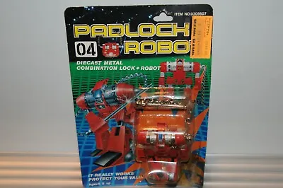 1985 Bandai Padlock Robo Transformer Robot Figure Lock & Robot #04 Diecast Metal • $99.99