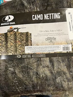 Mossy Oak Break-Up Country Camo Netting - 12' X 56  - Turkey Blind Deer Hunting  • $16.98