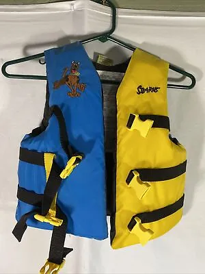 Stearns ~Scooby Doo  Youth Life Jacket 50-90 Lbs Blue/Yellow #29-88 Chest 26-29 • $13.49
