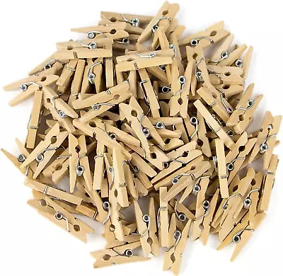 100-Pack Minipins | Miniature-Sized Rustic Wooden Clothespins For Scrapbooking  • $14.13