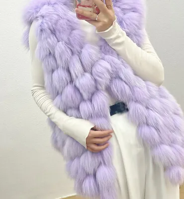 New Real Natural Genuine Fox Fur Vest Women Fashion Gilet Jackets • $68