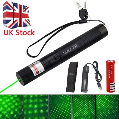 Rechargeable 532nm 1mw Green Laser Pen Pointer Lazer Visible Beam Light Battery • £9.99