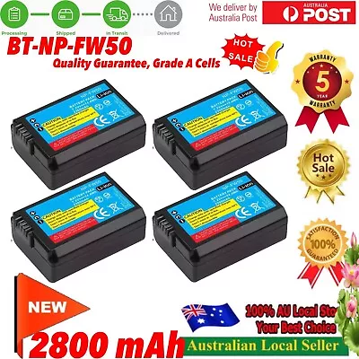 $47.80 • Buy 4x NP-FW50 2.8Ah FW50 Battery For Sony Alpha A3000 A3500 A6000 A6300 A6400 A6500