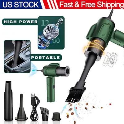 $17.98 • Buy 3in1 Car Cordless Vacuum Cleaner Handheld Dust Buster Mini Air Blower Foldable