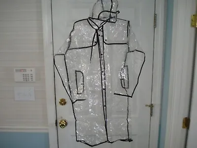 Women's Transparent PVC Raincoat Waterproof Very Nice NWT's • $19.99
