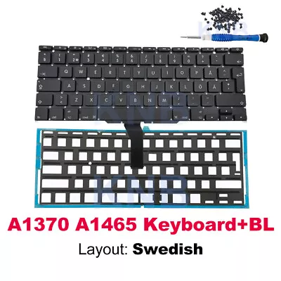 Sweden Swedish Keyboard With Backlight For Macbook Air 11  A1465 A1370 2011-2015 • $22.99