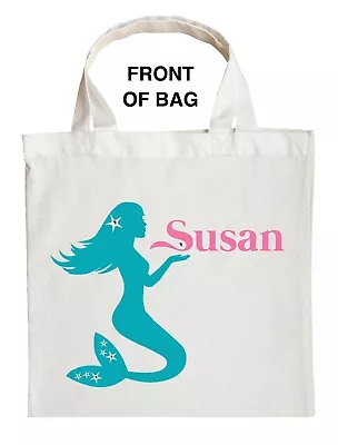 Mermaid Trick Or Treat Bag Personalized Mermaid Halloween Bag Mermaid Loot Bag • $16.99