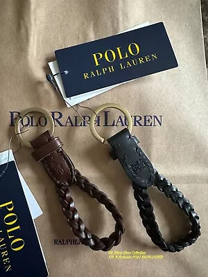 NWT Polo Ralph Lauren Pony Leather Pony Key Chain Key Ring Key Fob  TWIST  • $29.99