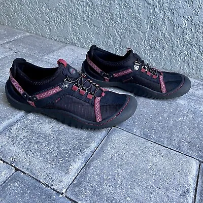 J-41 Jeep Women's Shoes Tahoe Walking Hiking Trail Black Red Comfort Size 8 • $26