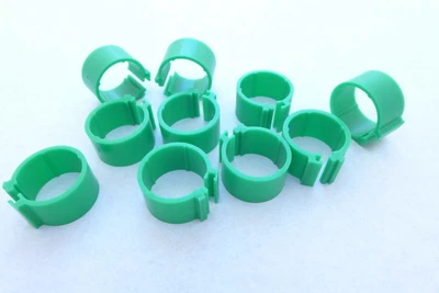 £4.45 • Buy Bantam Pheasant Chicken Flat Leg Rings In Green | Pack Of 10 X12mm | Freepost