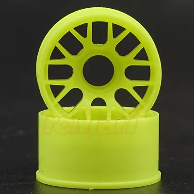 PN Racing Mini-Z 2WD Machine Cut BBS Rear Rim R0 2pcs Yellow Kyosho 1:27 RC Car • $7.98