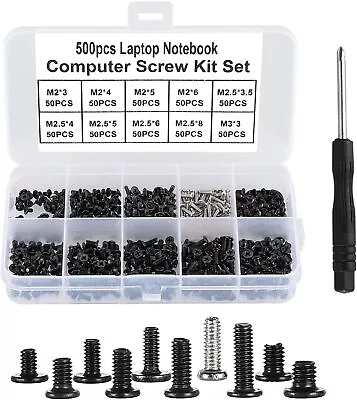 FandWay 500Pcs M2 M2.5 M3 Laptop Notebook Computer Screws KitPhillips Flat... • £10.90