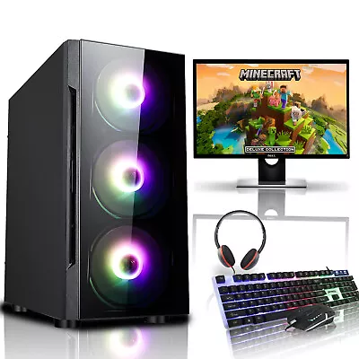 Core I7 Gaming PC Bundle 16GB RAM 1TB SSD NVIDIA GTX 1650 Windows10 19 Screen • £474.99