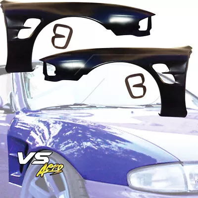 VSaero FRP SMAD Wide Body Fenders (front) 30mm S14 For 240SX Nissan 95-96 Vsaer • $393