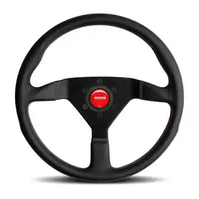 MOMO Motorsport Montecarlo Street Steering Wheel Red Leather 350mm - MCL35BK3B • $229