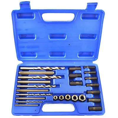 Screw Extractor Easy Out Drill And Guide Set Broken Screw / Bolt Remover AT049 • £20.48