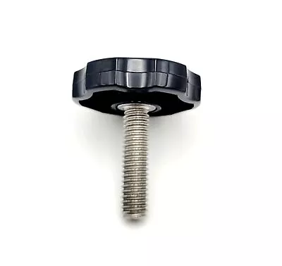 5/16  Thumb Screw Bolts With Black Round Fluted Plastic Clamping Knob Stainless • $14.29