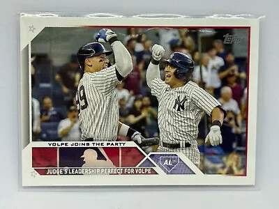 Anthony Volpe/Aaron Judge 2023 Topps Update Series Baseball No. US269 • £2