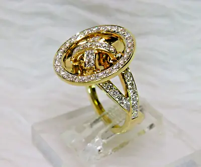 18K Gold Boutonniere Diamond Ring (Van Cleef & Arpels INSPIRED) • $1400