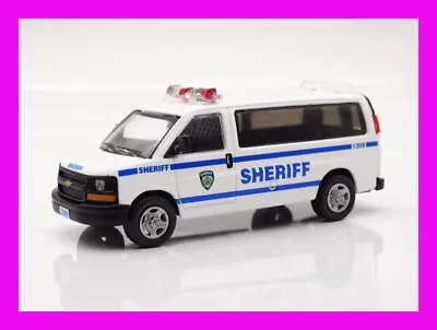 Mar 2024 596 Model 1/64 Chevrolet Express Van New York Sheriff Nypd Police Usa • $21.98