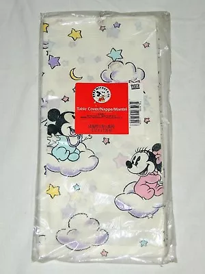 Vintage ~baby Mickey & Minnie ~1- Paper Table Cover 54  X 89 1/4  Party Supplies • $6.99