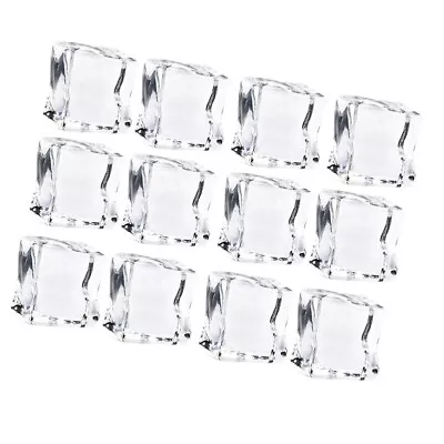 48 Pcs Whiskey Stones Fake Diamonds Ice Cube Fake Ice Block Rocks For Drinks • £14.53