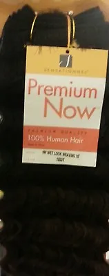 £14.99 • Buy Sensationnel Premium Now 100% Human Hair New Wet Look WVG 10  Colour 1B33T