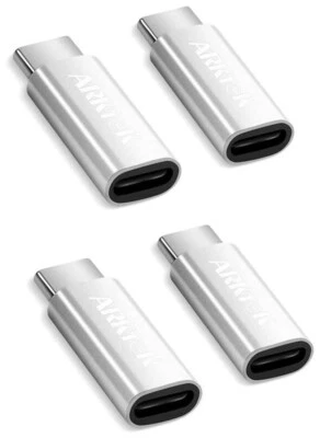 $14.65 • Buy USB-C Adapter IOS Lighting Cable Female To USB Type C Male Charging Pack Of 4