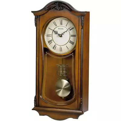 Bulova Wall Clock 19  H X 9  W Pendulum Chime • $124.59