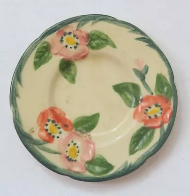 Vintage Miniature Porcelain Plate FRANSCISCAN Hand Painted Flowers And Leaves • $9.99