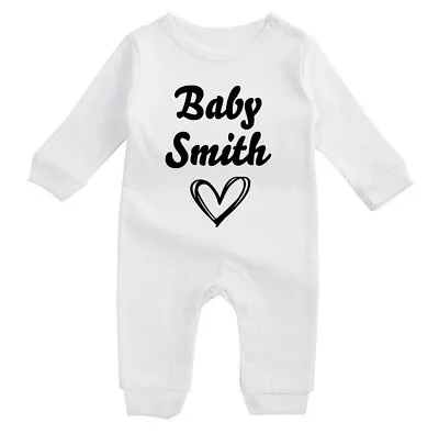 £8.79 • Buy Custom Personalised Babygrow Baby Grow Bodysuit Baby Vest Baby Announcement 2022