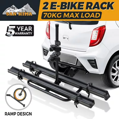 San Hima Bicycle Carrier 2 E-Bike Rack Bike Car Rack  2  Hitch Mount Steel 4x4 • $589.95