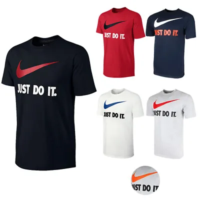 Nike Men's Active Wear Just Do It Swoosh Graphic Athletic Workout Gym T-Shirt • $19.88