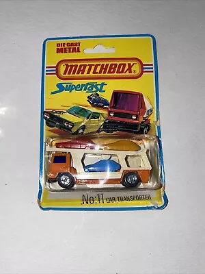 1976 Matchbox Superfast No. 11 Car Transporter~ Original Packaging! See Pics • $29.99