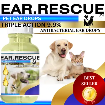 Ear Drops Cats & Dogs Strong Natural SAME DAY DISPATCH • £7.89