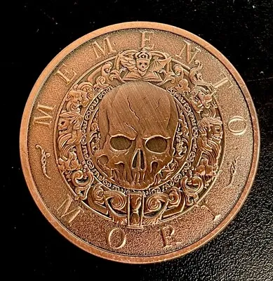 Memento Mori Coin • EDC Reminder • Carpe Diem • Daily Stoic • Worry Fidget Skull • $9.99