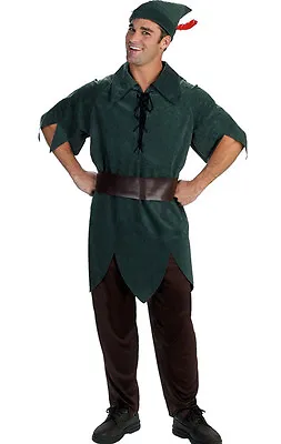 £15.99 • Buy Adult Mens Fairytale Peter Pan Fancy Dress Costume Robin Hood Medieval Costume