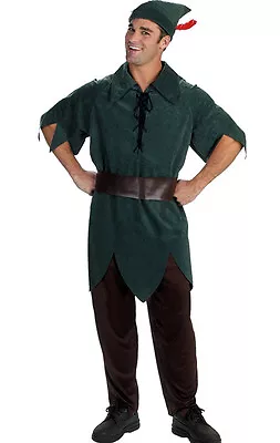 Adult Mens Fairytale Peter Pan Fancy Dress Costume Robin Hood Medieval Costume • £17.99